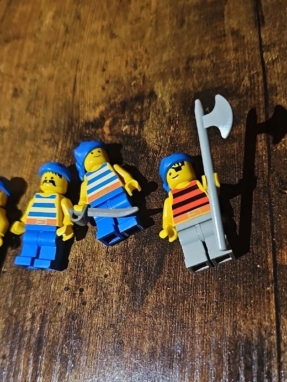 Vintage Lego Pirate Ship Figures With Weapons Collectors Rare Toy 90s Striped - Picture 2 of 4